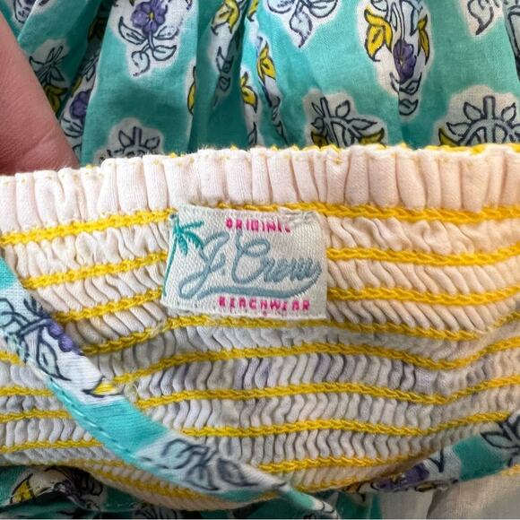 J. Crew midi Dress V Neck Criss Cross Block Print Beach Summer Pool Dress sz S - Picture 5 of 7